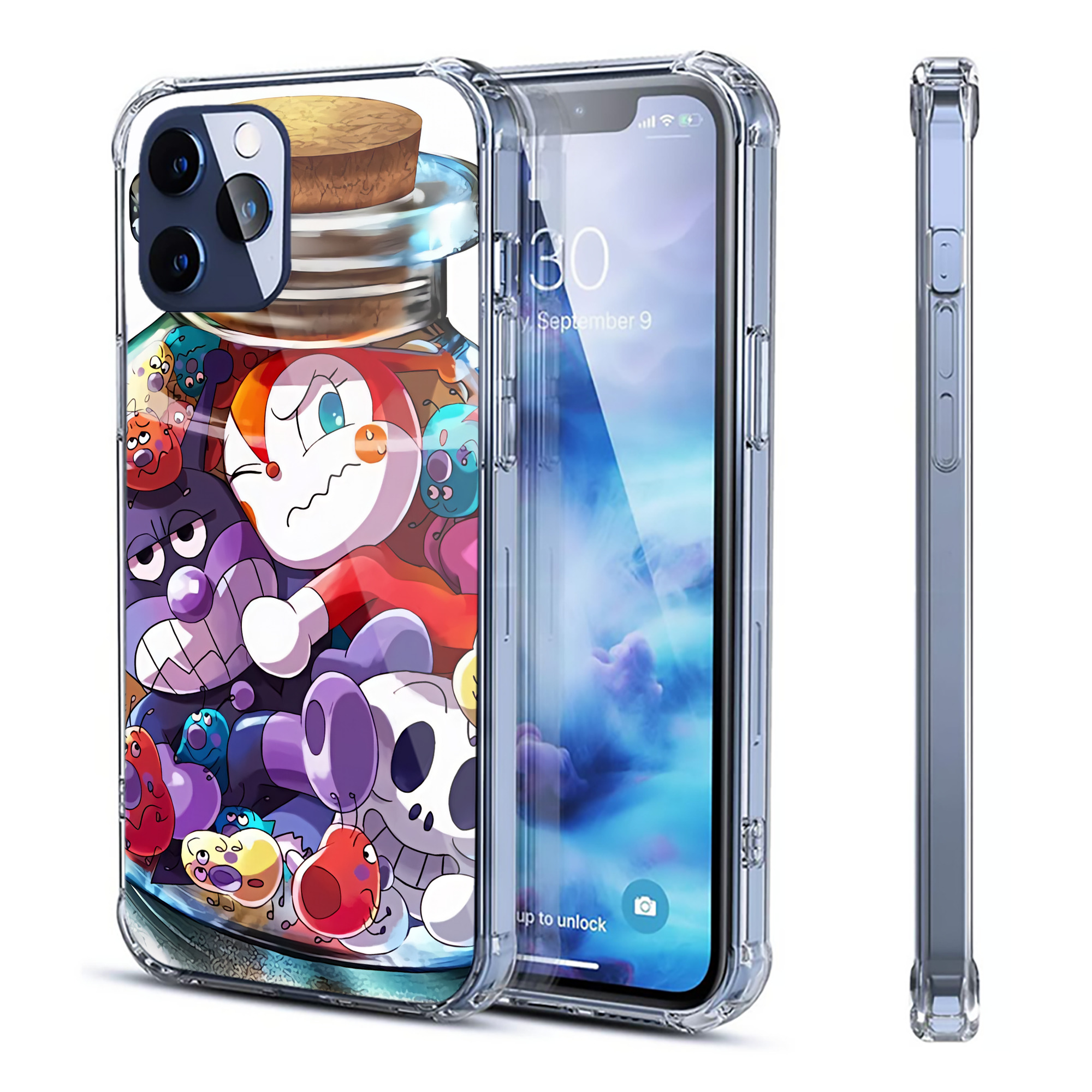 （画像用） アンパンマン Anpanman 【iPhone 12シリーズ対応】透明スマホケース（クリアソフトケース）